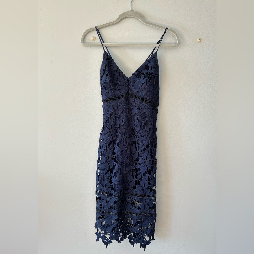 Navy blue wedding guest dress XS